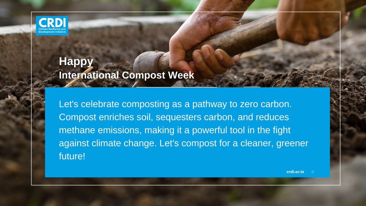 🌱 Happy International Compost Week! ♻️ Let's celebrate composting as a pathway to zero carbon.  🌿🌍 #CompostWeek #ZeroCarbon #crdi #actionnow