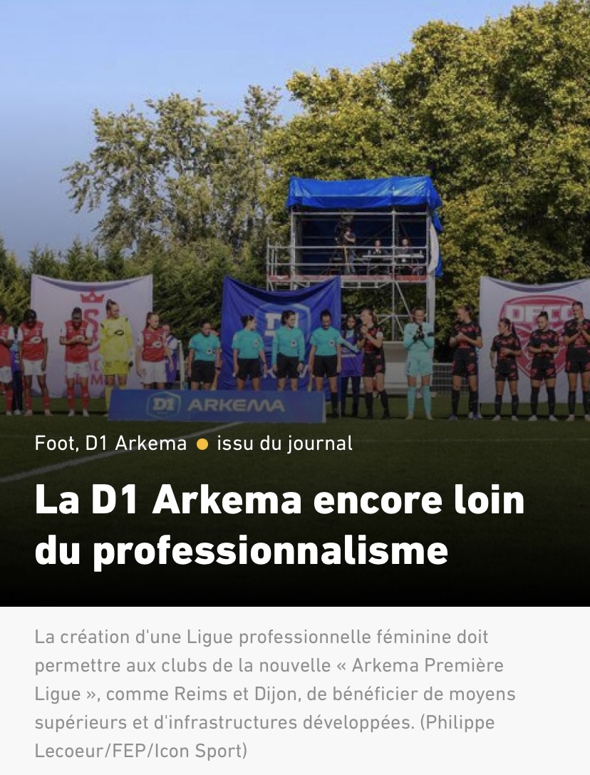 Alors qu'une « Arkema Première Ligue » verra le jour cet été, « L'Équipe » a visité plusieurs clubs de D1 à quelques semaines de l'instauration de ce Championnat pro. Une exploration parfois déroutante, même si des progrès ont été effectués. un article de @SyaneDalmat @lequipe