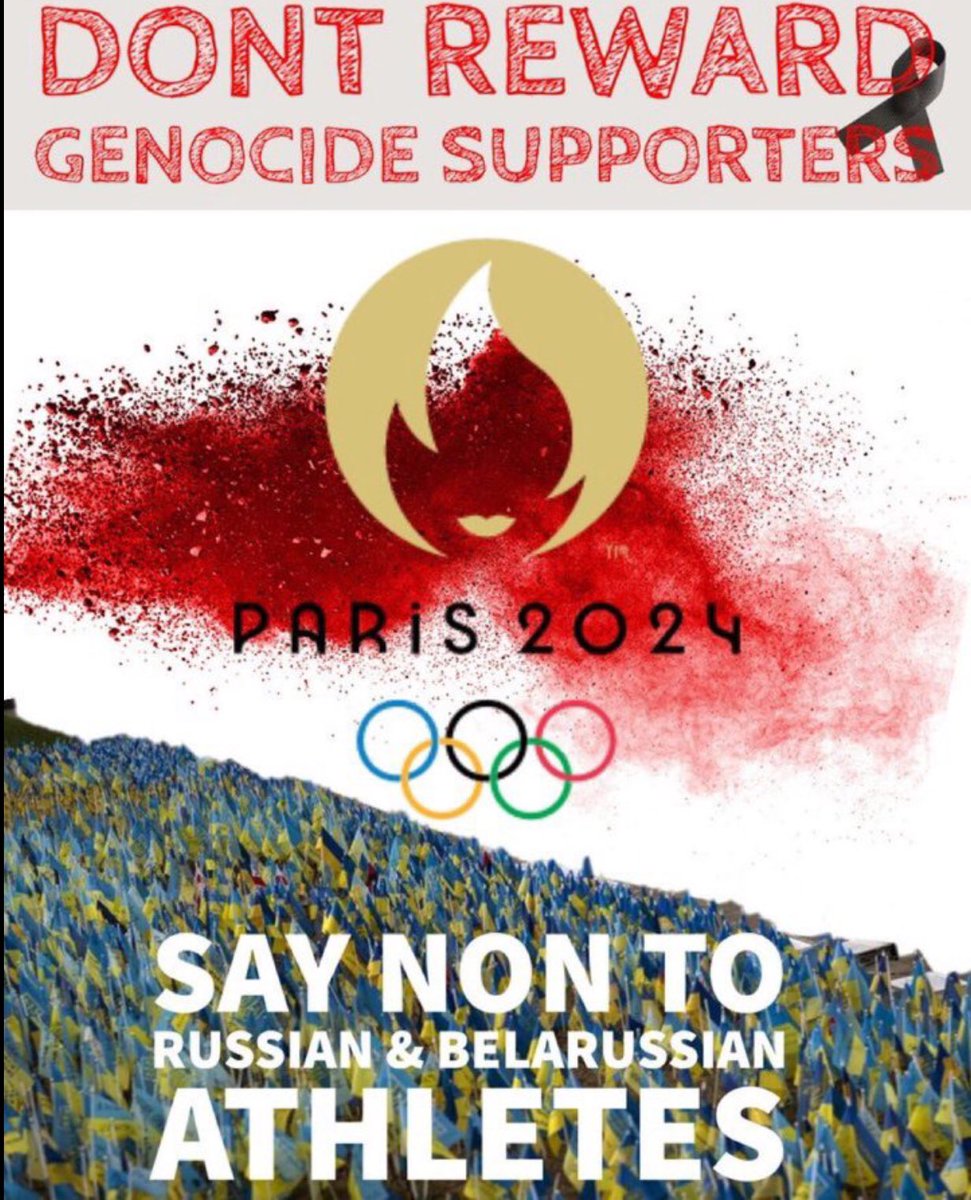 @Paris2024 @AMPMetropole @departement13 @marseille @jeuxolympiques @Olympics #BanRussianAthletes from #Paris2024, because #RussiaIsATerroristState