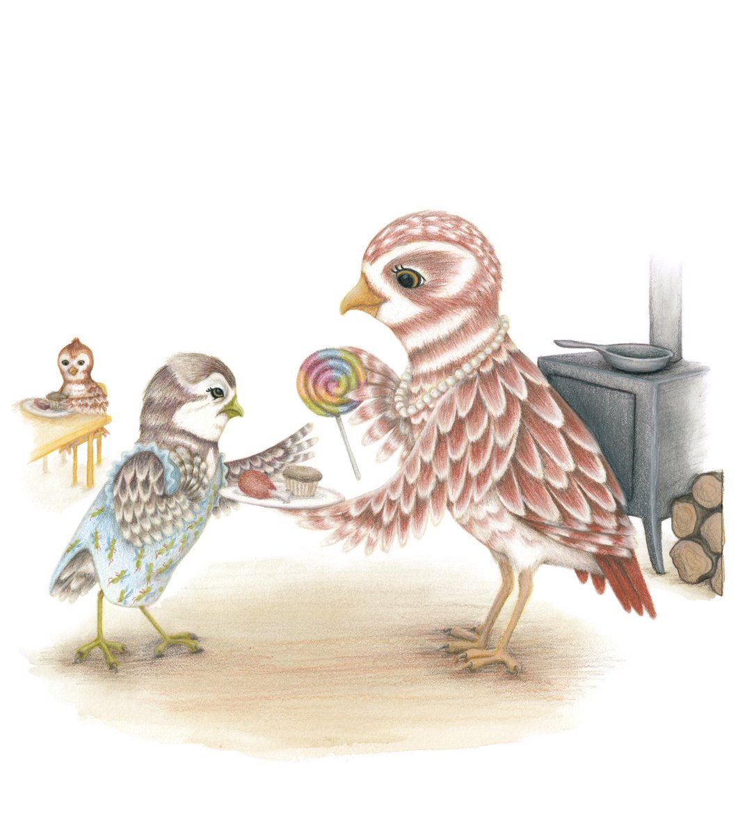 To comfort, to reward, or just to see their little one smile, mums like this mama bird by @rachelgozhansky give their babies treats. Check out this artist's #portfolio 👉 childrensillustrators.com/rachelgozhansk… #kidlitart