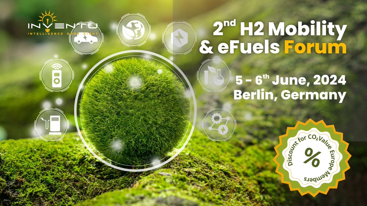 We are a media partner of #H2MobilityEfuelsForum. Join industry leaders to explore the role of green #hydrogen & #Efuels on the road to sustainability! Catch our colleague @FranklinStreich discussing the key role of #CCU in e-fuels production on June 6. 👉shorturl.at/FLNZ3
