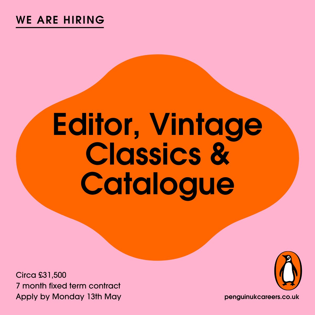 Are you a self-starter with an intricate understanding of editorial processes? Ready to pitch your ideas? We have a rare opportunity for an organised and creatively-driven Editor to temporarily join our Classics and Catalogue team in Vintage Info: shorturl.at/cflr6