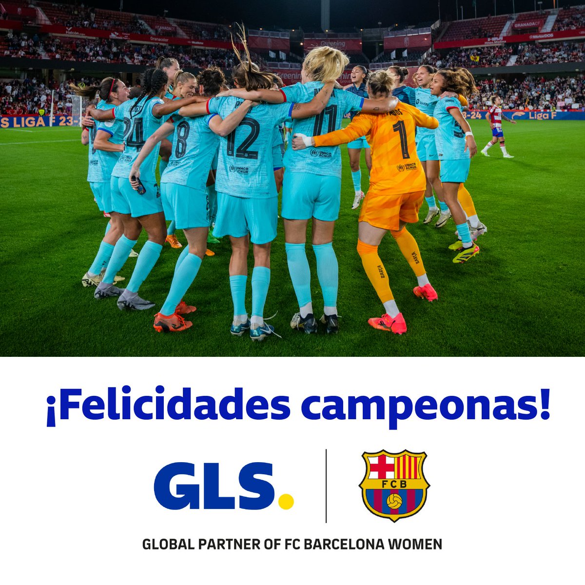 #GLSSpain, orgullosos patrocinadores de las campeonas de la @LigaF_oficial 💙🏆

Quina sort estar amb vosaltres, noies 🎉

#GLSSpain #ParcelstoPeople #Campeonas #FutbolFemenino @FCBfemeni