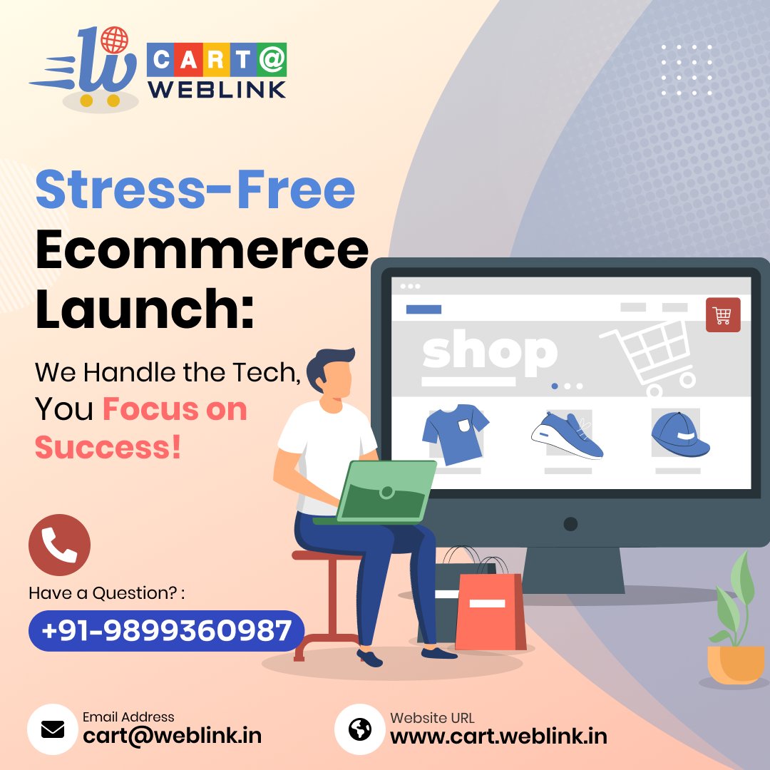 Stress-Free Ecommerce Launch: We Handle the Tech, You Focus on Success!

🤳 +91-9899360987
🌐 cart.weblink.in

#WeblinkCart #ecommercestore #ecommercetips #ecommercewebsite #ecommercedevelopment #ecommercemarketing #ecommercelife #ecommerceplatform #ecommerceservices