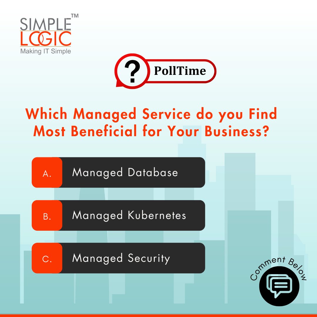 #PollTime
Cast your #Vote

#simplelogic #makingitsimple #itcompany #dropcomment #manageditservices #itmanagedservices #poll #polls #cxo #cxos #cio #cto #managedserviceprovider #itmanagedservices #itservicemanagement