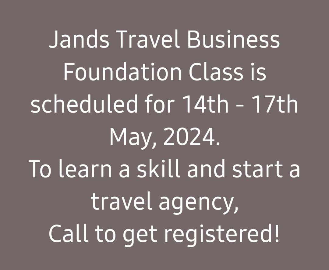 Start a business with the skills you need. Learn from the experts and grow from amateur to a professional. Visit our office @ No. 34 Chime Avenue to get more information #jandstravelnetwork#travelbusinesstraining#enugu#Nigeria#