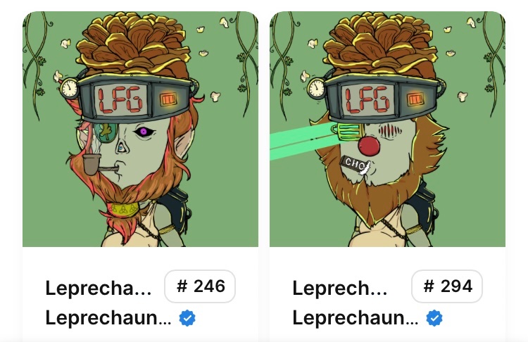 Just picked up 2 premium Leps off the floor! Another Laser Eye and my 3rd LFG Hat! #2024  #fun #leprechauntown_wtf #leprechaun_wtf #oldtimes