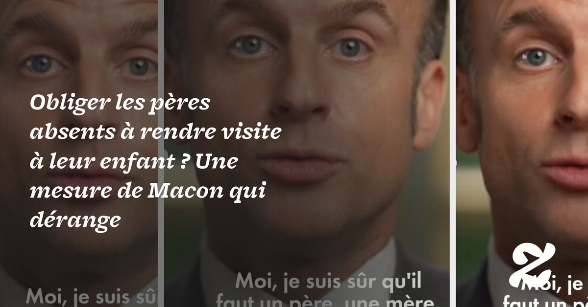 Obliger les pères absents à rendre visite à leur enfant ? Une mesure de Macon qui dérange ➡️ l.madmoizelle.com/O8Z