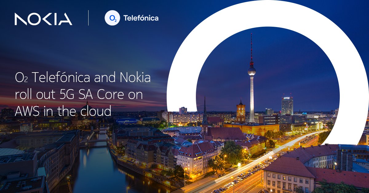 We are pleased to announce the deployment of 5G Standalone Core software for @telefonica_de on @awscloud in the cloud. This rollout equips Telefónica Germany with intelligent, ultra-low latency for delivering advanced 5G services. Read more: nokia.ly/3JO18mR