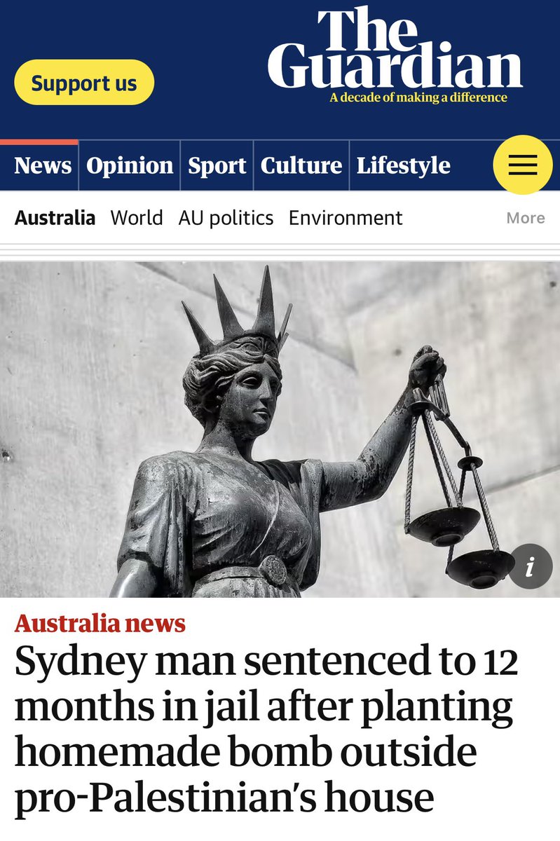 Jewish man jailed for plotting to bomb pro-Palestinian man’s house in Australia but nowhere in the media is the Jewish perp called a “terrorist.”