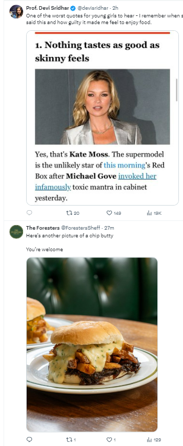 EyeyeSheffield's tweet photo. TLs on here can still amuse sometimes - these appeared one after the other🙃

@devisridhar @ForestersSheff https://t.co/ay07ciBG3m