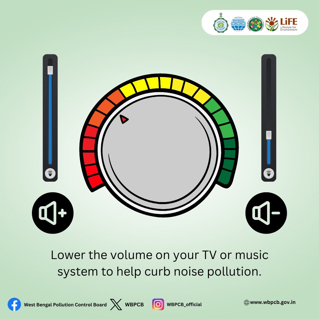 What's music to your ears could be noise to the neighbors.

Keep TV and music volumes in check.

#wbpcb #noisepollution