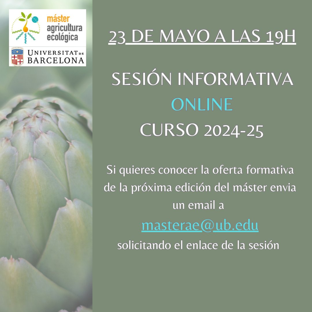 Empezamos con las sesiones informativas en línea del próximo curso del máster ¡Apuntate!