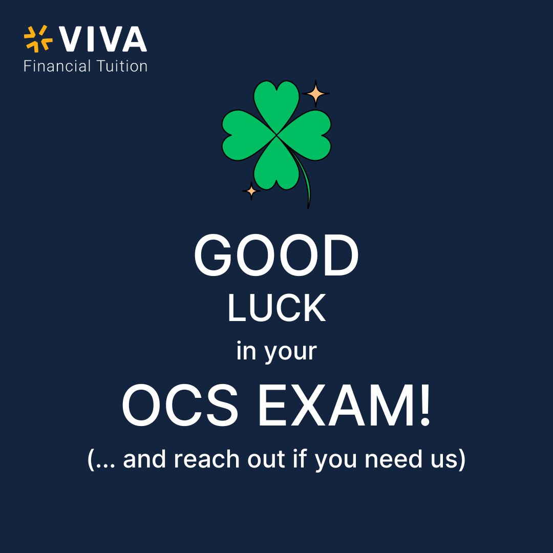 The May 2024 #CIMA OCS exams start today! The entire team at VIVA wishes all our wonderful OCS students the very best... 😀🤞