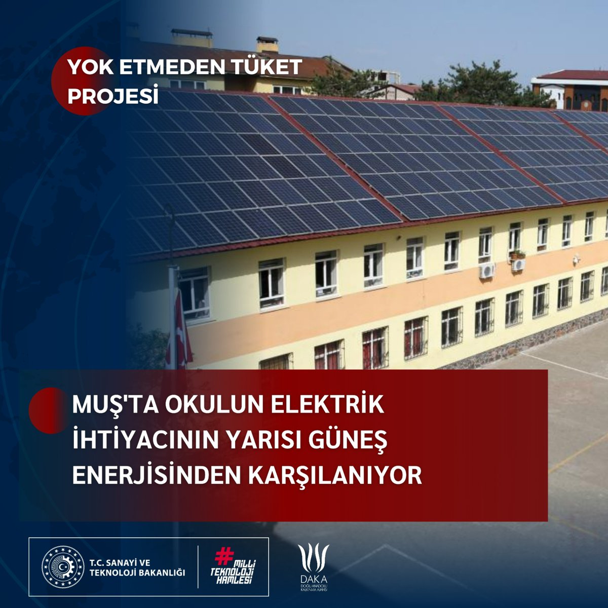 MUŞ'TA OKULUN ELEKTRİK İHTİYACININ YARISI GÜNEŞ ENERJİSİNDEN KARŞILANIYOR Doğu Anadolu Kalkınma Ajansına desteğiyle Muş Mesleki ve Teknik Anadolu Lisesinde çatıya kurulan güneş panelleriyle hem okulun elektrik ihtiyacının yarısı karşılanıyor hem de öğrencilere Güneş Enerji…