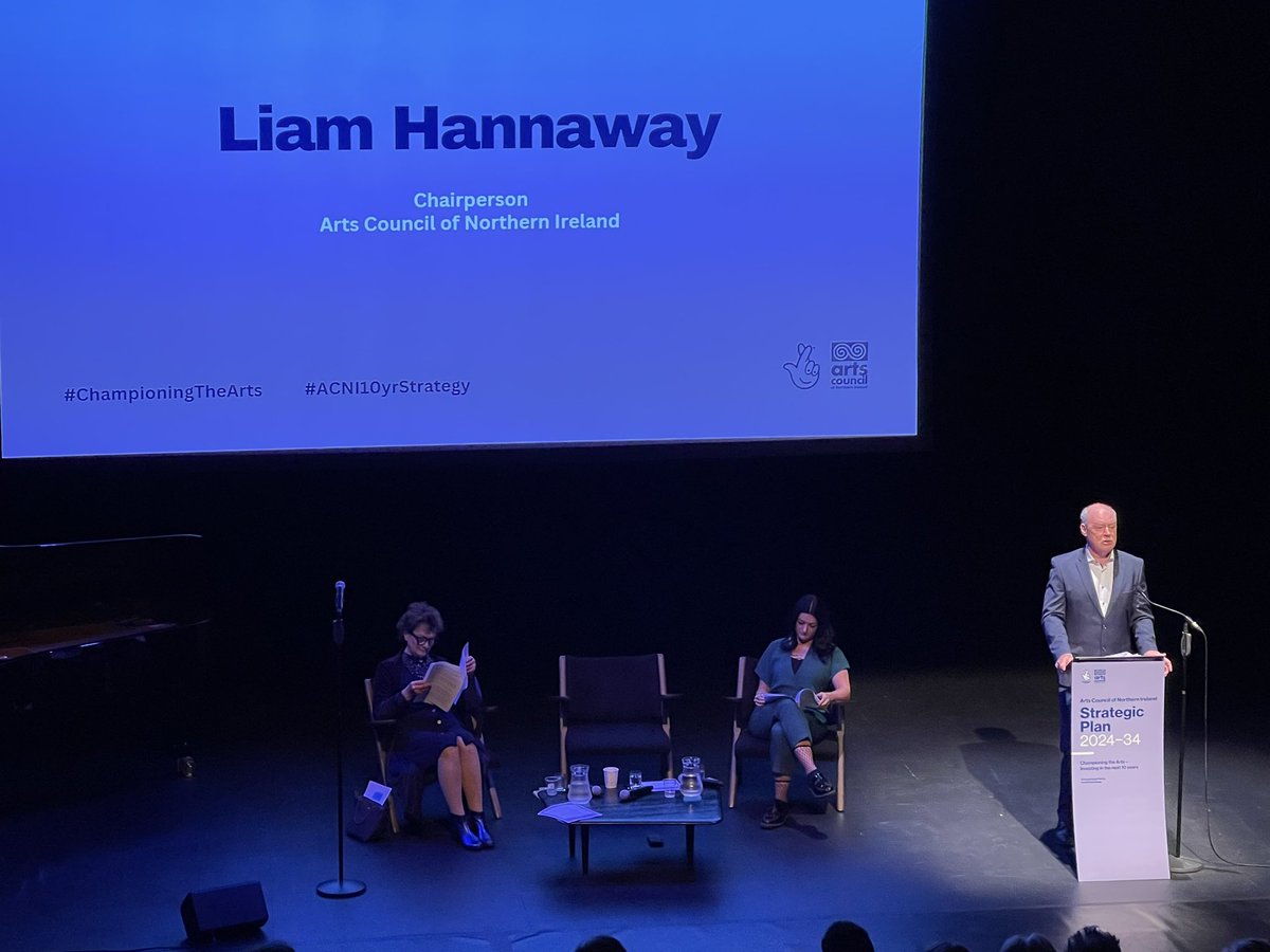 Liam Hannaway, Chair, Arts Council of Northern Ireland welcomes everyone to the launch of the Arts Council’s 10-Year Strategic plan - #ChampioningTheArts   #ACNI10YrStrategy