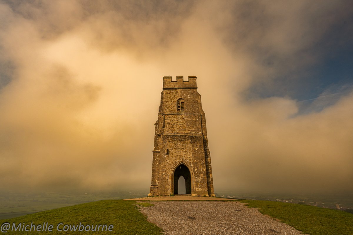 The fog (eventually) cleared this morning on Glastonbury Tor. This was taken as the sun broke through and the fog lifted.