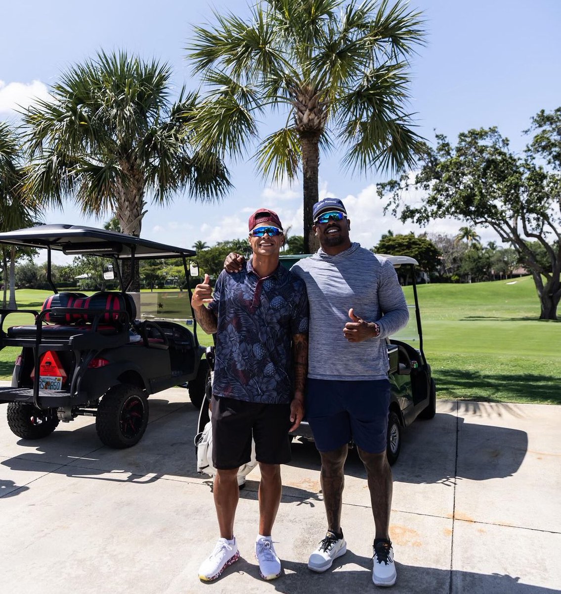 📸 Odell Beckham Jr and Jordan Poyer with Buffalo Bills DE Von Miller in Miami #GoFins
