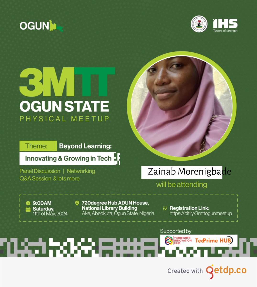 Morenigbade Zainab (@morenigbad12496) on Twitter photo Can't wait to attend this event. Thanks to you all for giving us this opportunity
<a href="/bosuntijani/">Dr. 'Bosun Tijani</a>
ā ā <a href="/dabsclement/">Oluwaseun Dabiri</a>
<a href="/3MTTNigeria/">3MTT Nigeria</a>
<a href="/IHSTowers/">IHS Towers</a>
<a href="/OGSG_Official/">Ogun State Government - OGSG</a>
<a href="/NITDANigeria/">NITDA Nigeria</a>
<a href="/720DegreeHub/">720Degree Hub</a>
<a href="/TedprimeHub/">Tedprime Hub</a>
#3MTTOgunstate #3MTTOgun #3MTTOgunMeetup Can't wait to attend this event. Thanks to you all for giving us this opportunity
<a href="/bosuntijani/">Dr. 'Bosun Tijani</a>
ā ā <a href="/dabsclement/">Oluwaseun Dabiri</a>
<a href="/3MTTNigeria/">3MTT Nigeria</a>
<a href="/IHSTowers/">IHS Towers</a>
<a href="/OGSG_Official/">Ogun State Government - OGSG</a>
<a href="/NITDANigeria/">NITDA Nigeria</a>
<a href="/720DegreeHub/">720Degree Hub</a>
<a href="/TedprimeHub/">Tedprime Hub</a>
#3MTTOgunstate #3MTTOgun #3MTTOgunMeetup