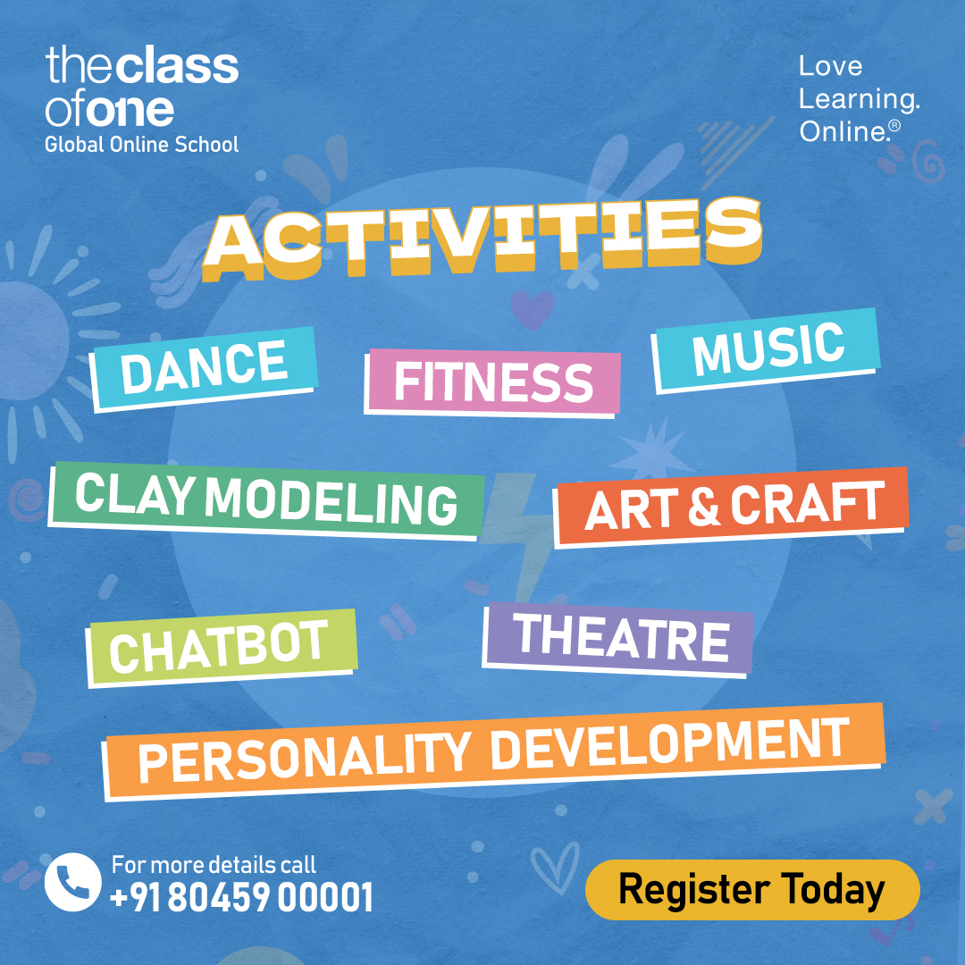 Make this summer enriching!  The Class of One's engaging camp offers a variety of activities, from dance and art to personal development workshops.  Enrol your child and ignite their learning journey!
.
.
#TCO1 #SummerEnrichment #CampFun #PersonalDevelopment #ArtisticAdventure