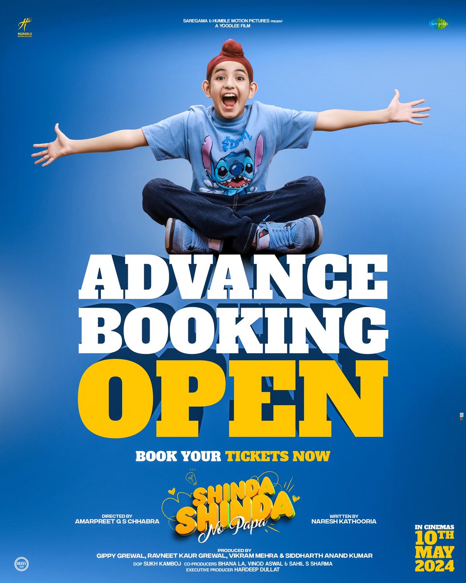 Shinda Shinda No Papa Advance Booking Open Now 🤩 in.bookmyshow.com/chandigarh/mov… Book Your Tickets Now See you in cinemas on #10thmay2024 #ShindaShindaNoPapa @GippyGrewal @eyehinakhan @iamshindagrewal @amarpreet1 @Princekanwalji1 @raghveerboli @NareshKathooria @RavneetGrewal__…