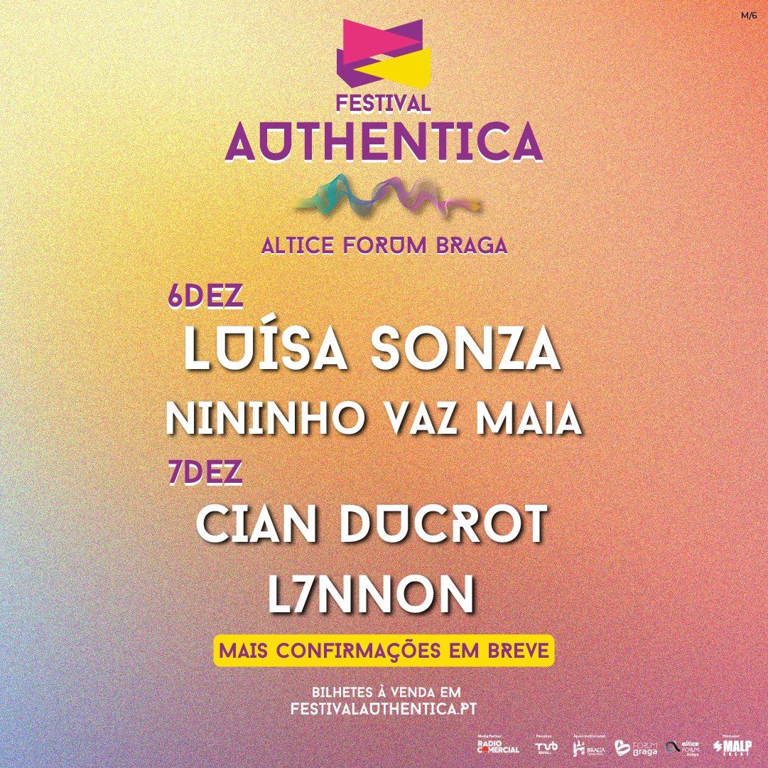 PORTUGAL 🇵🇹 I'm coming to Festival Authentica! ticketline.sapo.pt/pt/evento/fest…