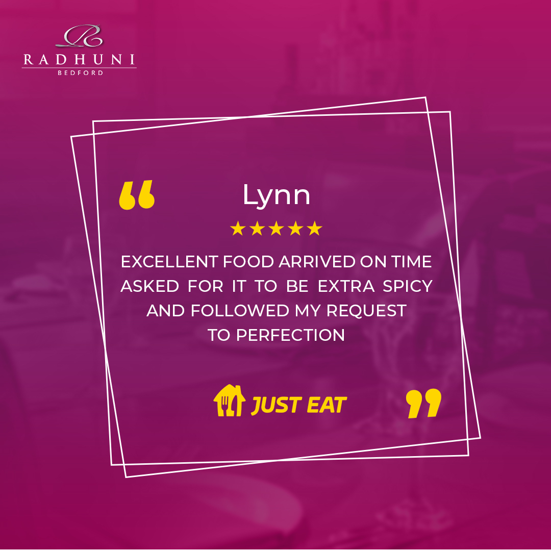 Thank you for your feedback! We're thrilled to hear that you enjoyed our excellent food and that it arrived on time. 
-
☎ 01234 272770
🌐 radhunibedford.com
🏢 38 The Embankment, Bedford, Bedfordshire MK40 3PF
-
-
-
#foodreview #restaurantrating #radhunirestaurant #radhuni