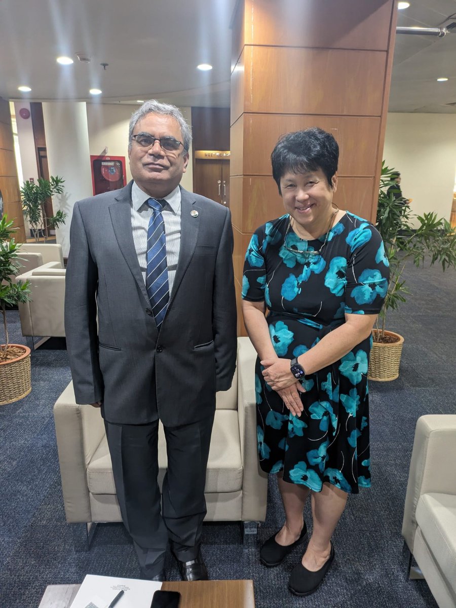 🎉Pleased to share that Ms. Atsuko Okuda, ITU Regional Director for Asia and the Pacific met with H.E. Indra Mani Pandey, Secretary-General, BIMSTEC on 24 April 2024 on the sideline of the 80th Session of UNESCAP.

🤝ITU looks forward to deepening collaboration with BIMSTEC.