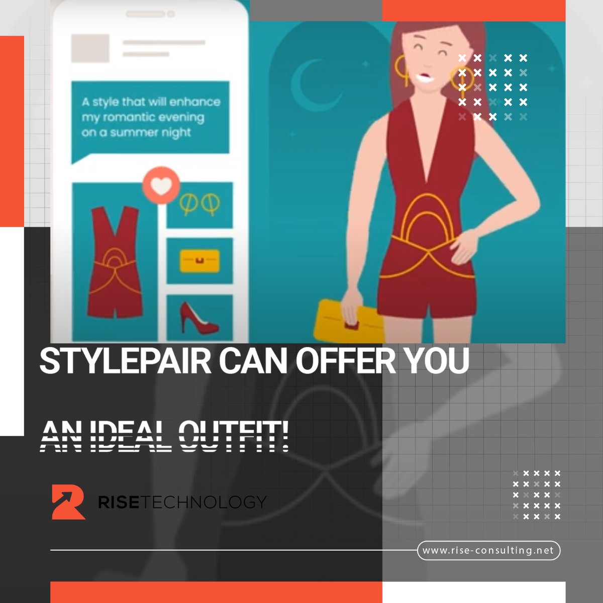 What would you wear on a romantic evenning on a summer night? Hard to decide right? Our new AI product with limitless possibilities is here for your help! Stylepair can offer you an ideal outfit! 

#developer #HR #RiseWithUs #aiasistant #pAIr #AI