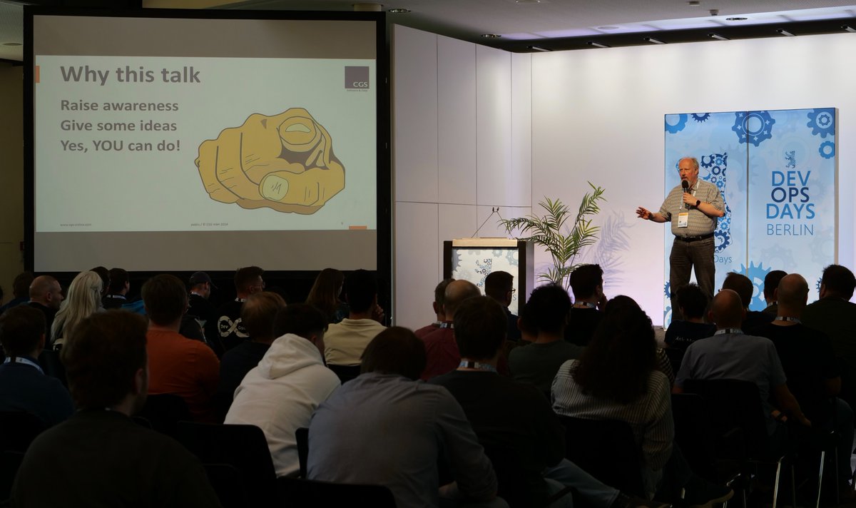 Berlin DevOps (@blndevops) on Twitter photo Second round of Ignite talks – today by Arne Hattendorf, AJ Jester, <a href="/breakawaybilly/">Bill Mulligan 🐝🐝🐝</a>, and Stephan Mousset.
Thanks for your contribution at #devopsdaysberlin! Second round of Ignite talks – today by Arne Hattendorf, AJ Jester, <a href="/breakawaybilly/">Bill Mulligan 🐝🐝🐝</a>, and Stephan Mousset.
Thanks for your contribution at #devopsdaysberlin!