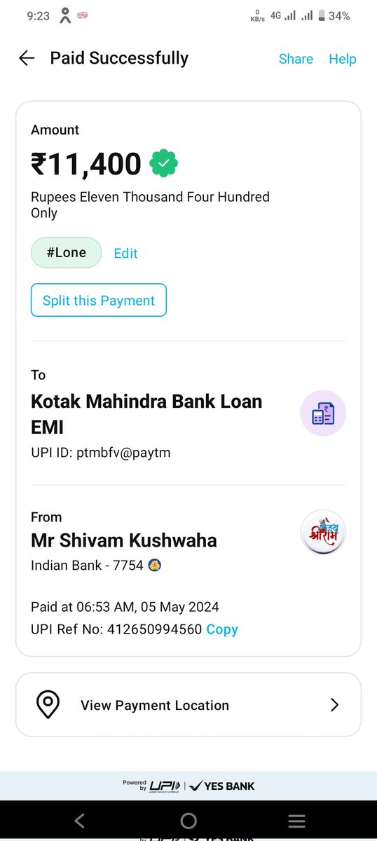 @Paytmcare @Paytm @RBI @CMOfficeUP पेटीएम अब लोगो का रुपया खाने लगा है, पेमेंट हुई है आज 3 दिन से ज्यादा होने वाला है लेकिन मेरा ईएमआई अभी तक अनपेड ही शो कर रहा है, और कुछ ना ही सॉल्यूशन दे रहा है no costomer support #frod_paytm #Scam #refund