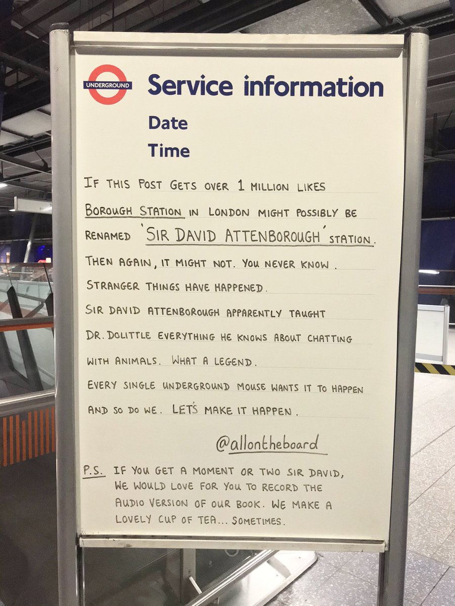 @allontheboard Your request now with alt text! We'd also love to listen to your audio book narrated by David Attenborough. Perhaps it could live in our library... Happy birthday, David! 📷