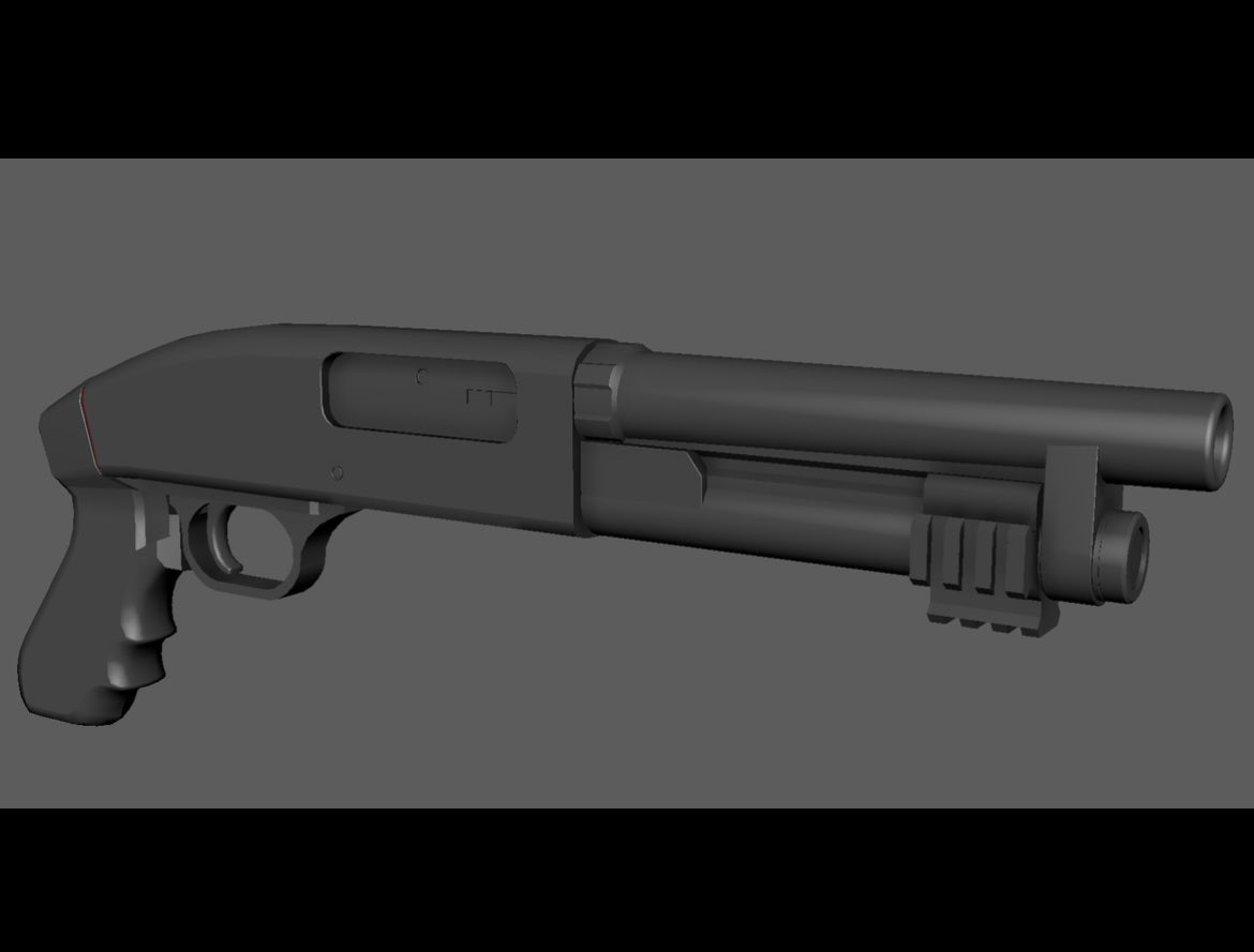 ScrapboxSoft's tweet image. First look at the Rogue Process shotgun.