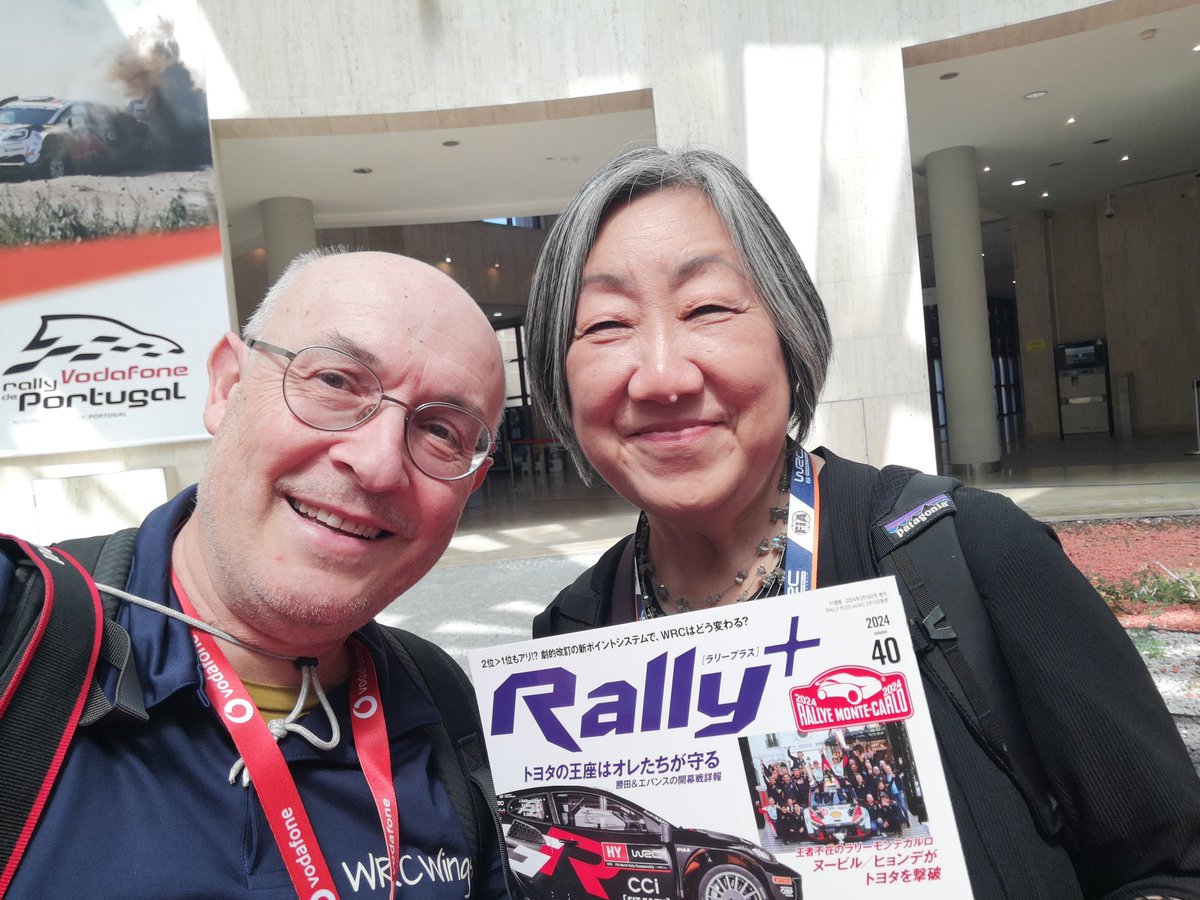 Rally is also a great opportunity to meet amazing people, as happened today when we met again with @KeikoRally and the latest issue of the excellent @rallyplus magazine in which I had the honor to collaborate. Enjoy @rallydeportugal!! #WRClive #WRCliveES #WRCjp #RallydePortugal