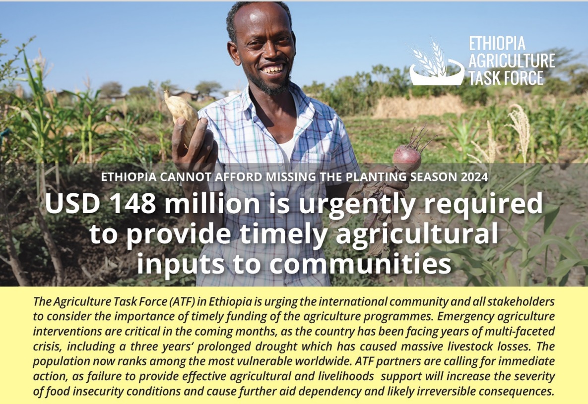 The Meher season offers an opportunity to prevent further deterioration of the humanitarian situation. #ATF calls upon international community & partners to make available the necessary resources to avert the crisis. 

▶️t.ly/VSMsE

#Partnerships #SDGs #ZeroHunger