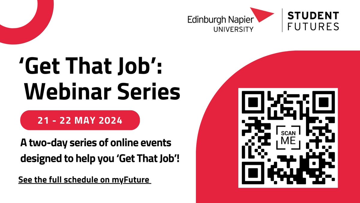 💼 | 'Get That Job' is a two-day series of online events designed to help you get ready for your next steps. Whether you're looking for a graduate job, internship or part time job, there are bite-sized sessions for all! Join us 21-22 May. 🔗- orlo.uk/8iQJI
