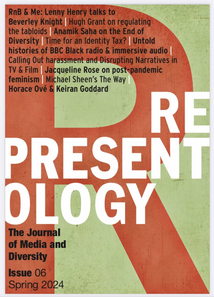 #REPRESENTOLOGY ISSUE SIX IS NOW LIVE! ✏️Commentary & research from leading figures in British culture, journalism, academia & diversity 📖Download for Free - rb.gy/37hxxl Read, Share, Enjoy!