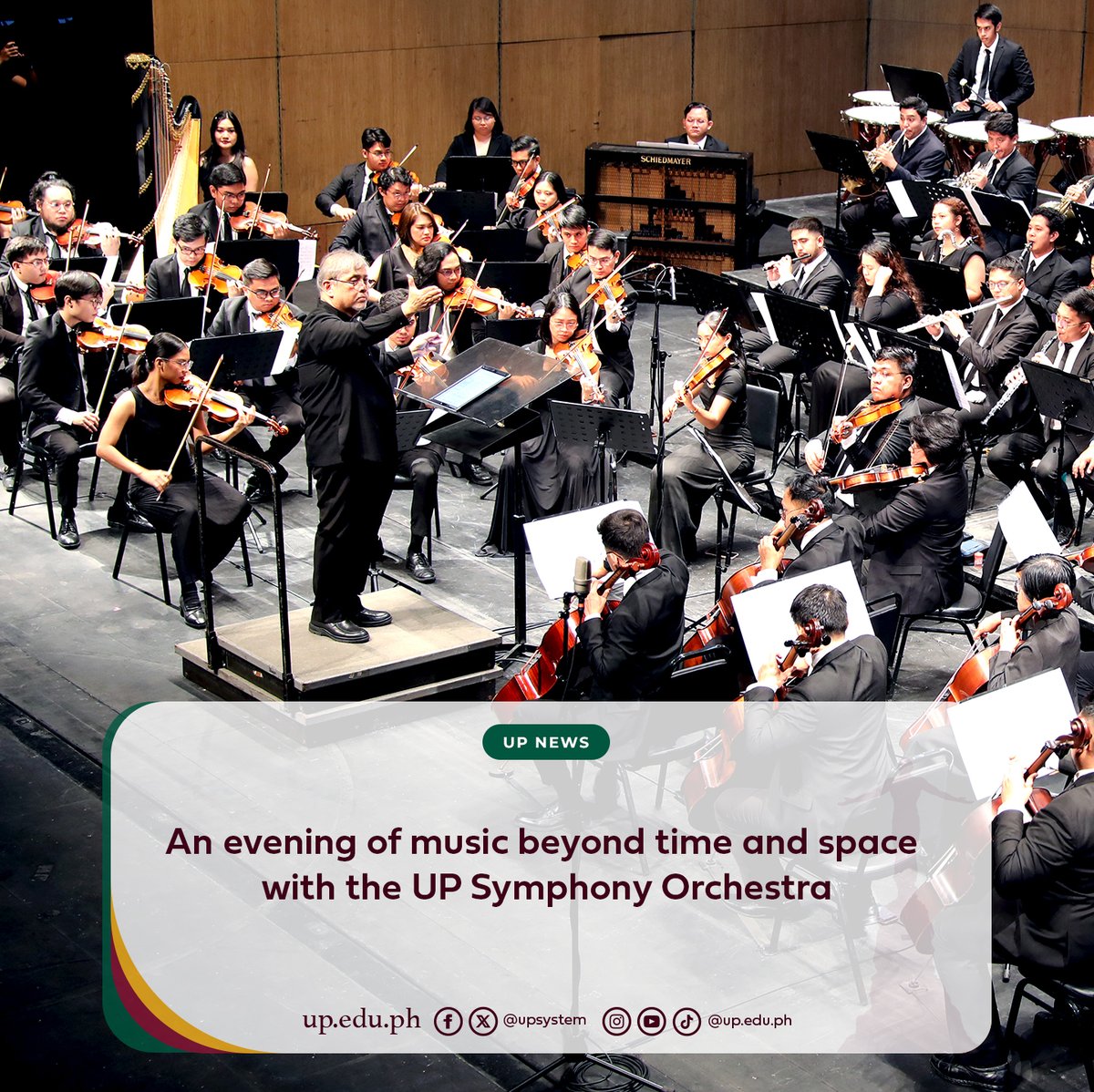 For its third concert this year, the UP Symphony Orchestra takes their listeners on a musical odyssey “Beyond Time and Space,” held at the Samsung Performing Arts Theater in Circuit Makati. Read here: up.edu.ph/an-evening-of-…