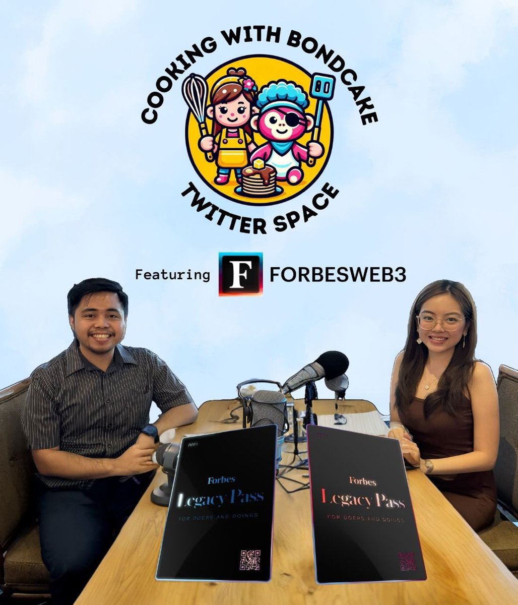 GM! Today, @PancakeSyrupNFT & I are hosting @ForbesWeb3! 🤩 @0xManiPatel, Forbes VP of Web3, will be joining us in today’s Cooking with BondCake. We’ll talk about Forbes foray into web3 + their upcoming Legacy Pass mint 🕕 WED, 10AM ET Turn notifs on: x.com/i/spaces/1nake…