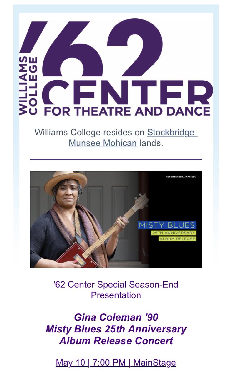 62 Center: Closing the Season with the Blues, Misty Blues events.williams.edu/event/misty-bl…