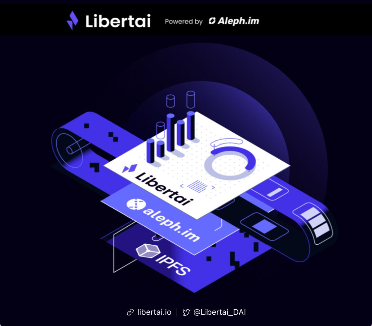 🚀 Libertai, leading the frontier of decentralized AI in the @Aleph_im network. Text generation is now live🤖 Experience fully decentralized CPU computing matching GPU speeds! Nodes look for VMs to power robust LLMs from IPFS. Connect at chat.libertai.io💥