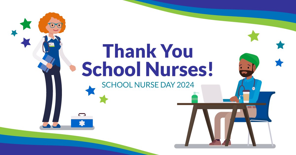 It's #SchoolNurseDay! This year's theme is 'Nurses Make the Difference' and we're so thankful for the nurses who help our kids every day with things from tummy aches to serious medical emergencies. You're always there for students and we're luck to have you!