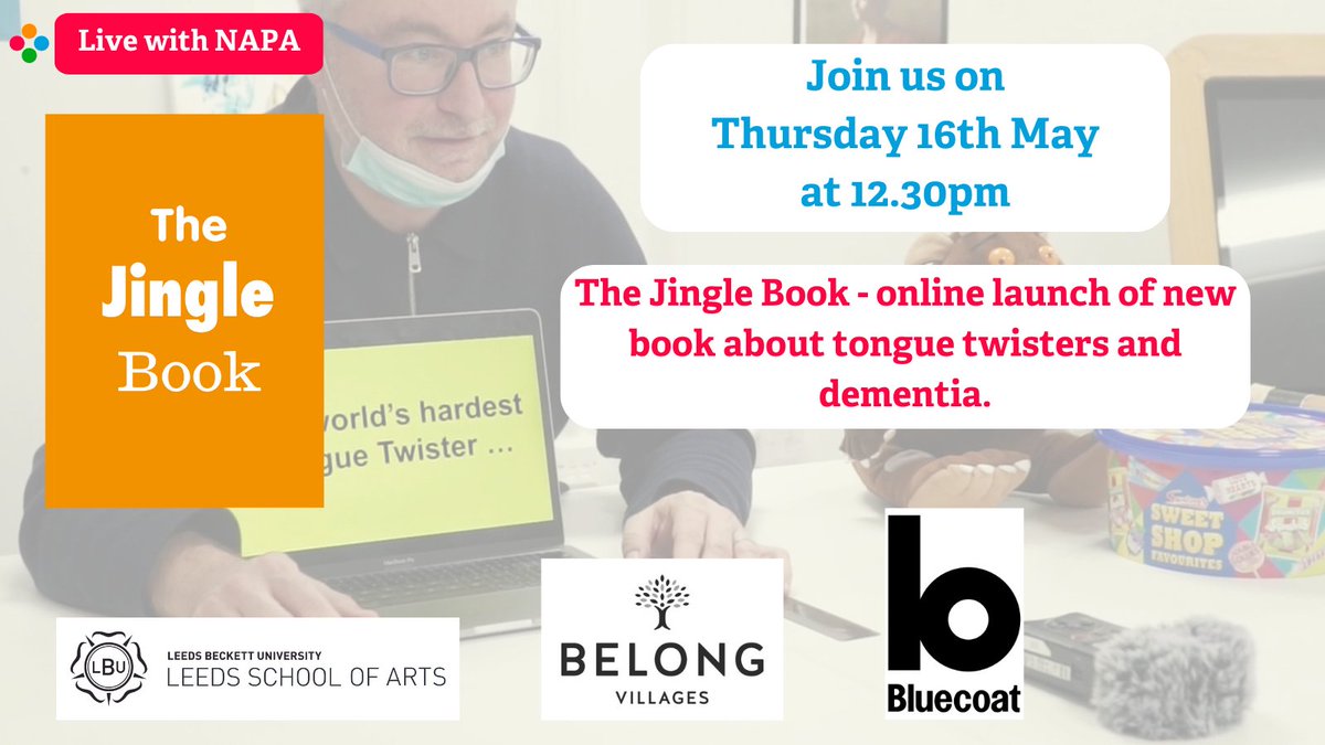 We are looking forward to hearing all about the Jingle Book next week, to find out a bit more about the project read their blog here: napa-activities.co.uk/tongue-twister… @theBluecoat @leedsbeckett @BelongVillages @alandunn67