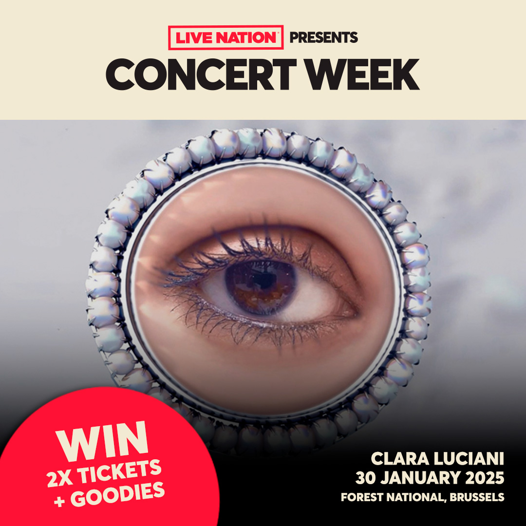 Concert Week is full of giveaways! 🎁 Every day until 14 May, one very special prize is on offer. Today, we're playing for two tickets to Clara Luciani's concert at Forest National, Brussels + some exclusive merch items! 🤘🖤 Take your chances on livenation.be/concertweek