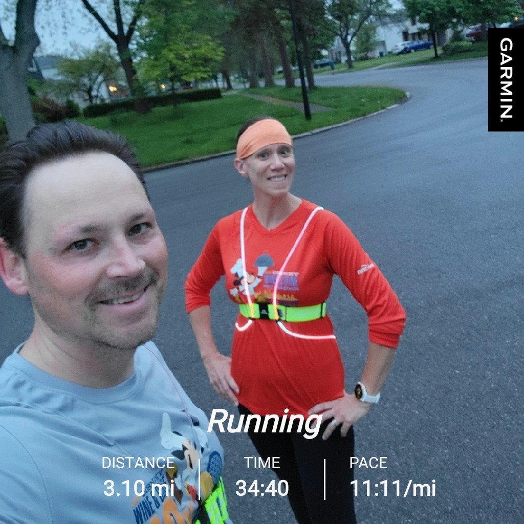 Got out there this morning! Still dragging a little, but glad we got it done! Is it Friday yet? 🤪 #running #morningmiles #wednesdaymotivation #workoutwednesday #medalchasers #midweekmotivation #run #riseandrun #5k #mayrunning