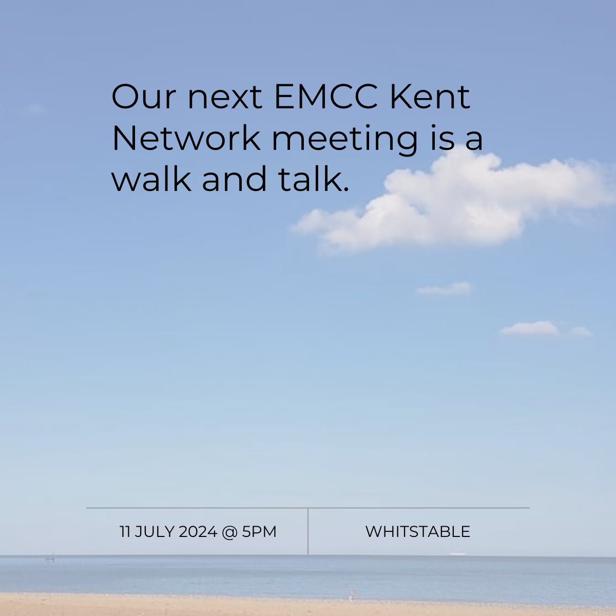 Our next @EMCCUK meeting is on 11 July and we'll be walking along the coast from #Whitstable. Hosted by myself and @LeadWOLimits Register here: bit.ly/3Wya0EC