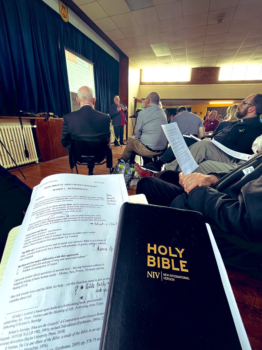 Ready for the Bristol Diocesan Study Day:  Being Biblical about Human Sexuality with Revd Canon Prof. Richard A. Burridge.