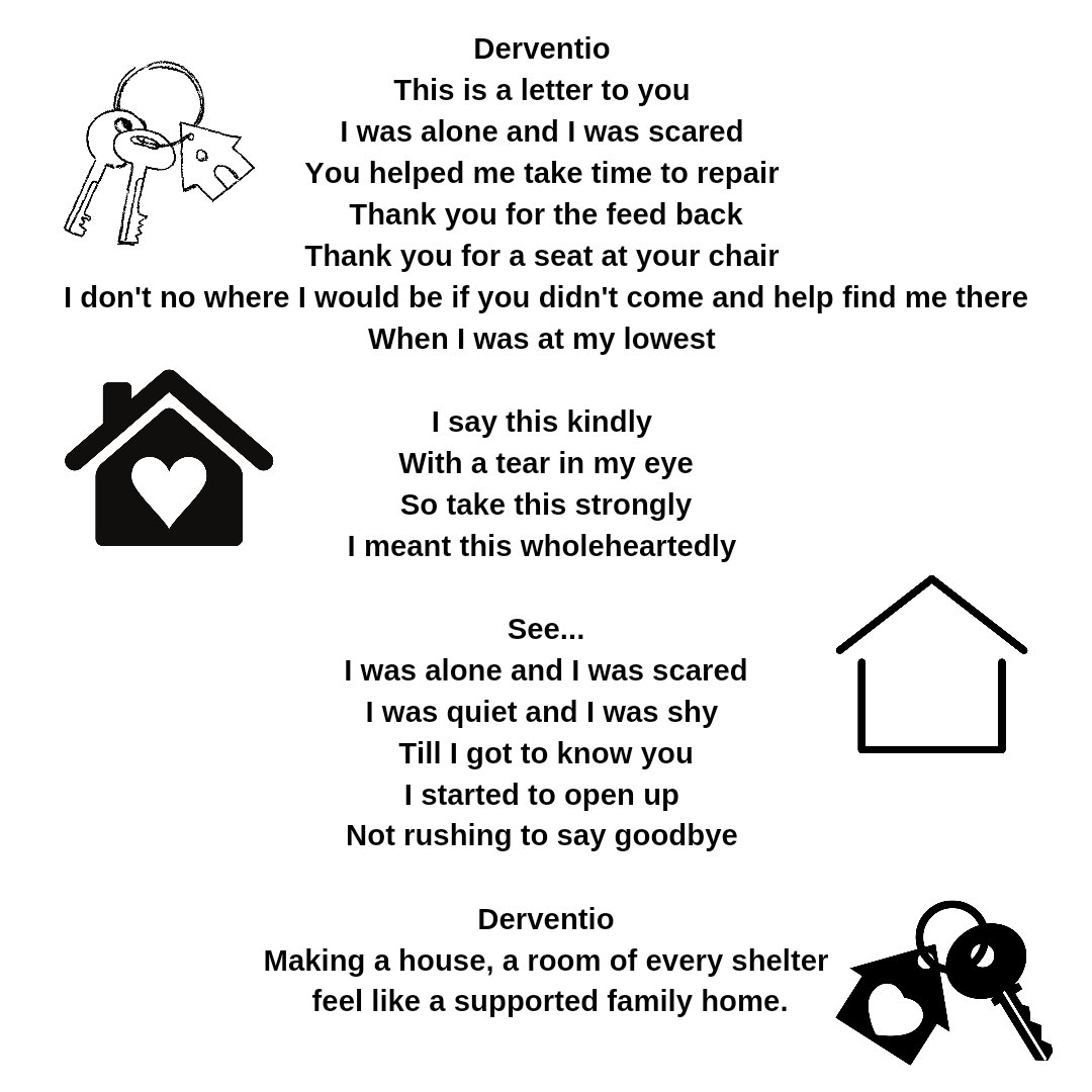 We love ❤️ this amazing poem written by someone who was living in our #SupportedHousing in Warwick 🏡 After support from Derventio they have now moved on to a home of their own