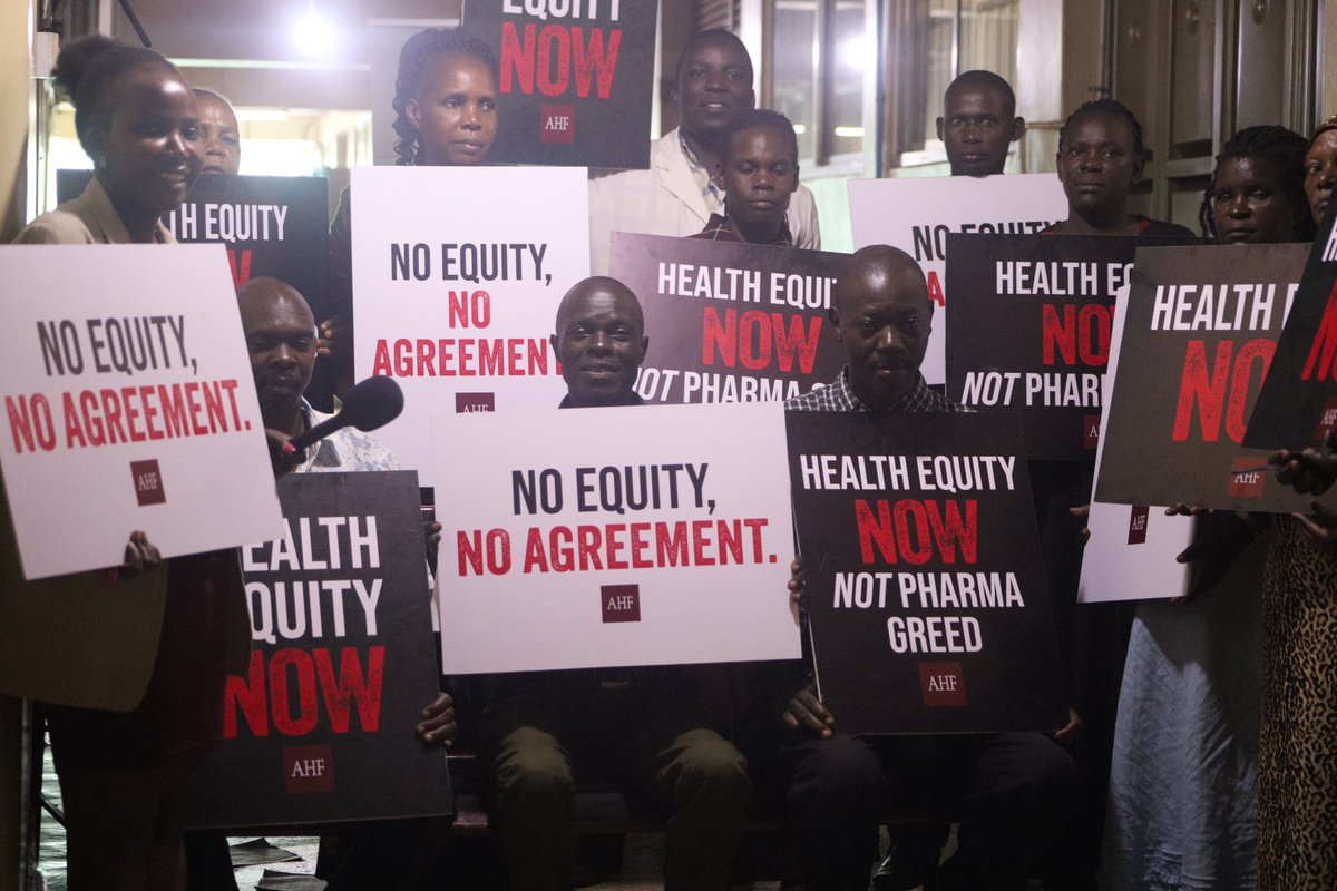 We want #HealthEquityNotPharmaGreed The #PandemicAgreement currently only guarantees 20% of pandemic-related health products to the WHO during a pandemic, leaving 80% of crucial vaccines, treatments, and diagnostics “prey to the international scramble seen in COVID-19.