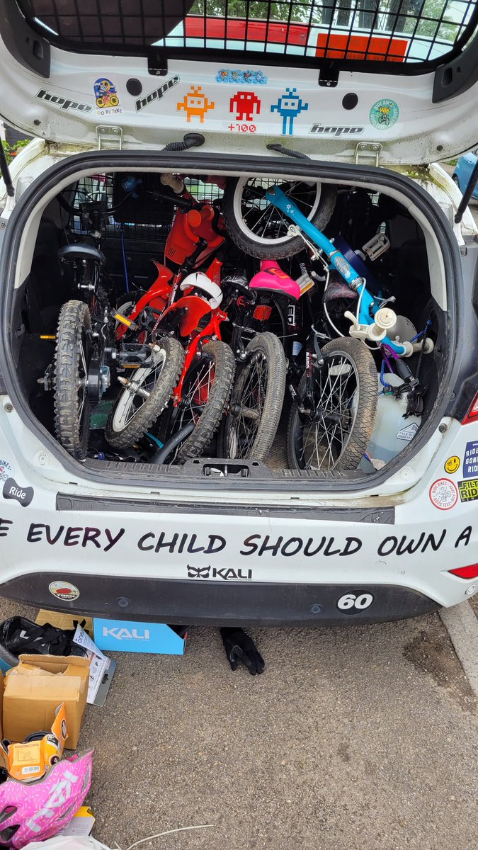 Bit of a Squeeze 😆 #freebikes4kids #community #cycling #bmx #mtb #charity #giving #KindnessMatters #MentalHealthMatters #newport #recycle #free #pedallingtheport